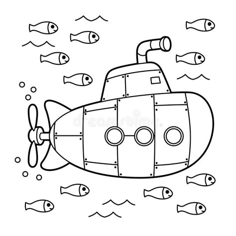 Submarine Coloring Page Stock Illustrations – 311 Submarine Coloring ...