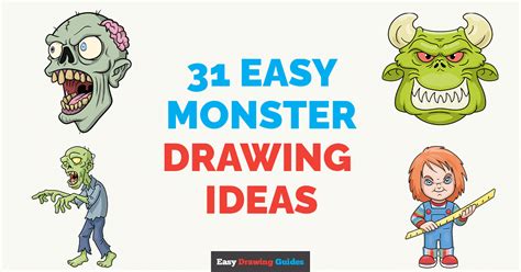 31 Easy Monster Drawing Tutorials