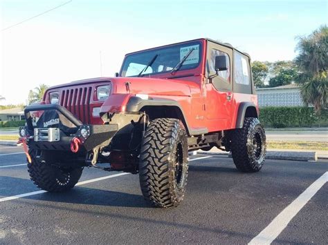 Immaculate Flame Red 1991 Jeep Wrangler Yj 40l 5spd Classic Jeep