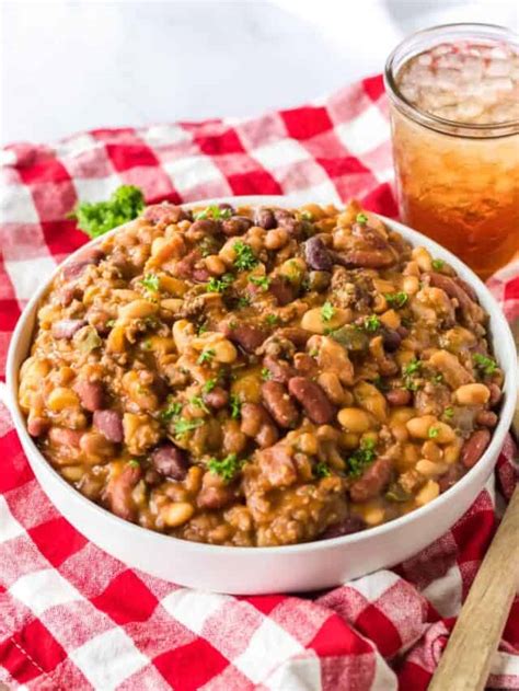 The Best Slow Cooker Cowboy Beans Recipe Crayons Cravings