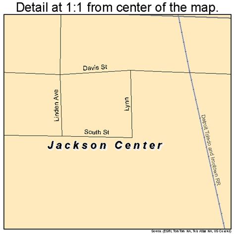 Jackson Center Ohio Street Map 3938220