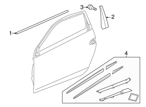 Szt Garnish R Front Door Sash Honda Cr Z