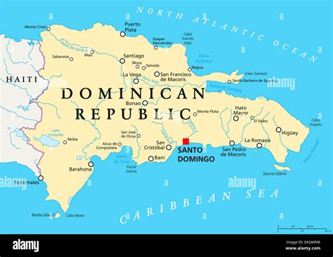 Dominican Republic Political Map Stock Photo Alamy