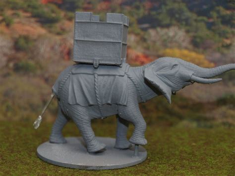 ELA02 Africian Elephant 2 with howdah(3D Printed)