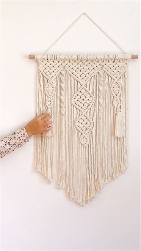 Tutorial paso a paso mural grande de macramé Macrame patterns