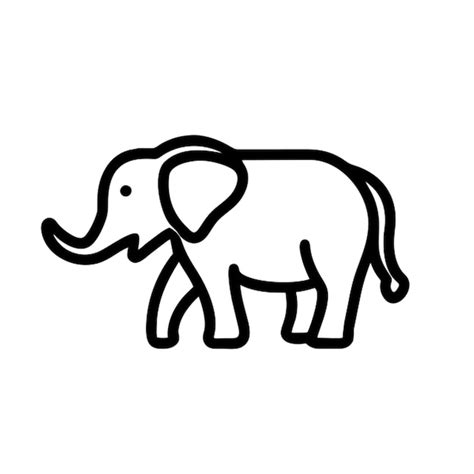 Premium Vector Elefant Icon Outline