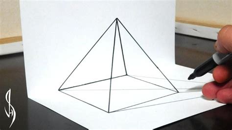 How To Make A 3d Triangle Drawing - Printable Templates Free