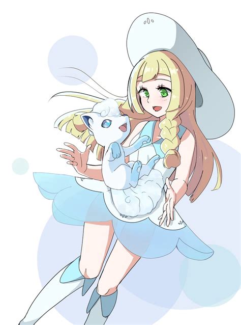 Lillie And Alolan Vulpix Pokemon And More Drawn By Hanesurachan