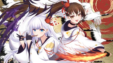 Wallpaper Anime Girls Azur Lane Shoukaku Azur Lane Zuikaku Azur