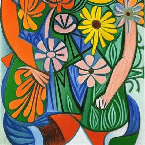 Pablo Picasso Nature Scene Graphic · Creative Fabrica