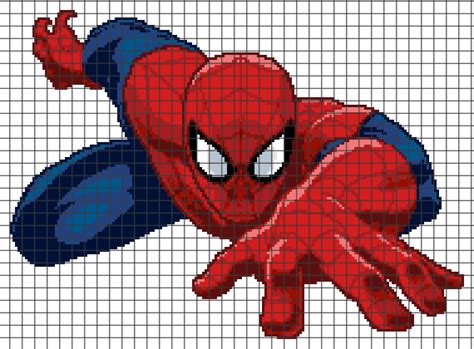 Marvels Spider Man Chart Graph AND Row By Row Written Crochet