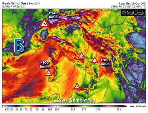 Meteo Venti Tempestosi Nelle Prossime Ore Attese Raffiche Come Un