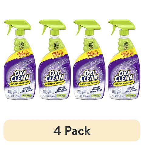 4 Pack Oxiclean Bathroom Cleaner Shower Tub And Tile Powered By