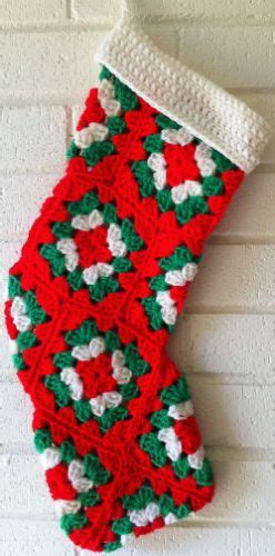 Granny Square Toe Stocking Free Crochet Pattern Crochet Christmas Stocking Christmas