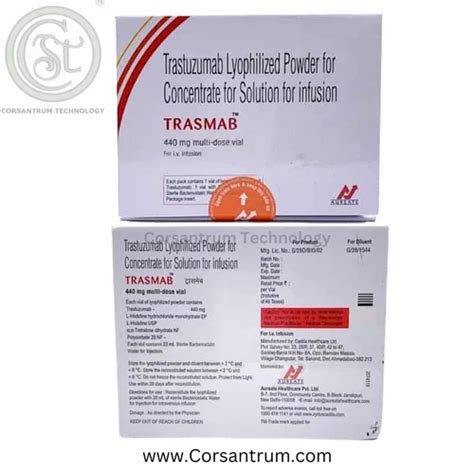 Trasmab Mg Injection Trastuzumab Lyophilized Powder For Concentrate