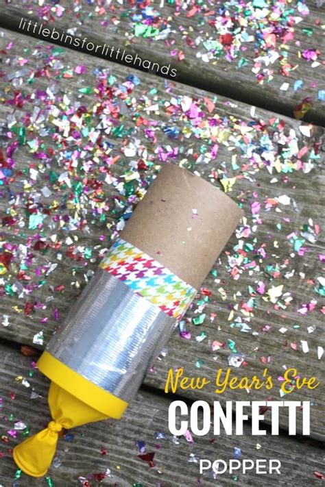 Confetti Poppers Craft for New Years Eve Kids Party Activities