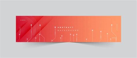 Premium Vector | Linkedin banner technology minimal style abstract ...