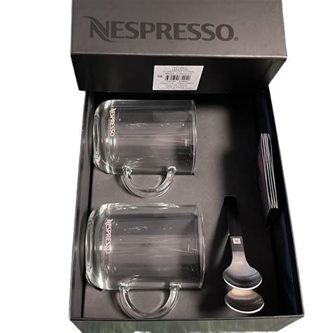 Nespresso Kitchen Nespresso Vertuo Two Coffee Mugs And Spoons Set