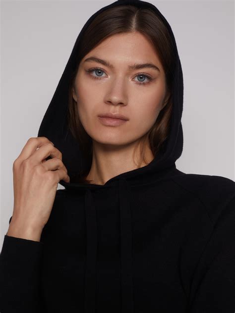 Худи из вязаного трикотажа 222336120023, цвет Черный, артикул ...