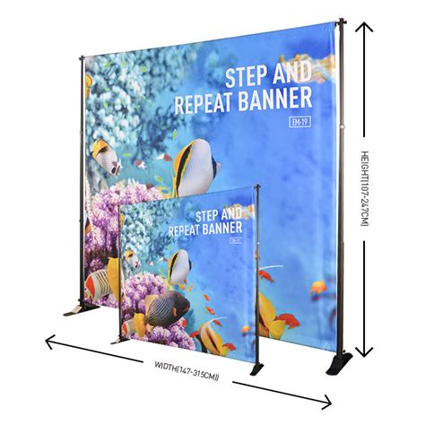 Adjustable Telescoping Banner Stand Exhibition Display Tension Fabric