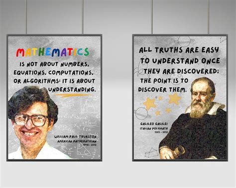 Famous Mathematicians Posters Set Of 8 Printable Math Etsy