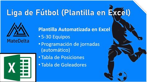 Liga De Futbol Vm Plantilla En Excel Youtube