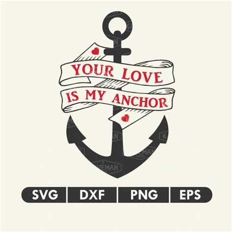 Love Anchor Svg