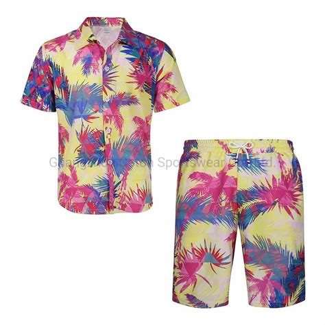 2023 Beach Tracksuit Male High Quality Two Piece Sets Beach Mens