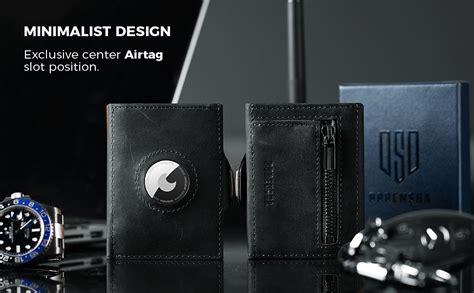 DODENSHA AirTag Wallet Slim Card Wallet RFID Blocking Genuine Leather