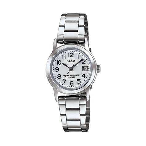 Casio Women S Classic Stainless Steel Solar Watch Ltps100d 7bvcf