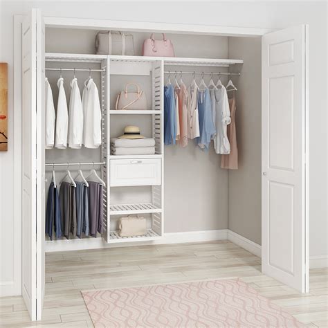 Ventilated White Wood Closet Kit | Whalen Furniture