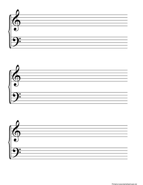 Free Printable Blank Music Sheets