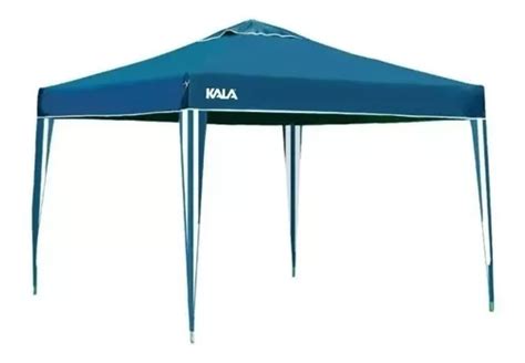 Tenda De Praia Sanfonada Gazebo X Articulado P Aluminio Cor Azul