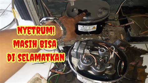 Memperbaiki Kompressor Kulkas Inverter Yg Nyetrum Dengan Cara Dibelah