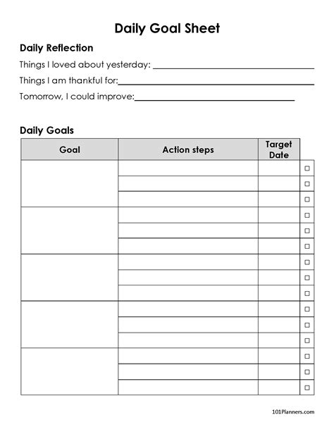 Free Printable Goal Tracker Many Options And Designs