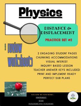 Distance And Displacement Practice Problems Set By Maco Design Studios