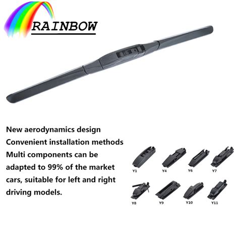 Classic Soft Beam Flat Multi Fit Flat Frameless Boneless Windshield Windscreen Wiper Blades