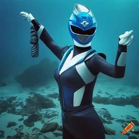 Female Power Ranger Like Character With Aquatic Themed Costume On Craiyon