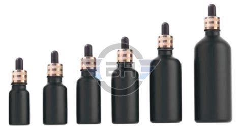 Black Frosted Glass Dropper Bottle For Liquid Storing Shape Round At Rs 125 In Delhi