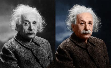 Colorized Albert Einstein by TheGoldenBox on DeviantArt