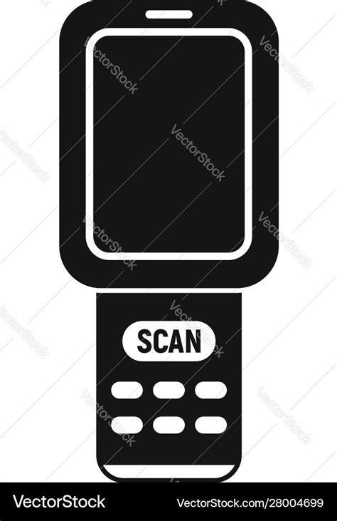 Barcode Scanner Monitor Icon Simple Style Vector Image