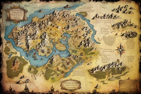 World Map Concept Medieval Fantasy By Bergionstyle On Deviantart