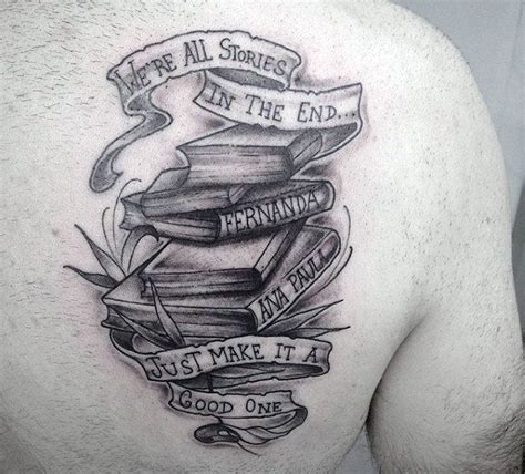 75 Book Tattoos For Men Reading Inspired Design Ideas Book Tattoo