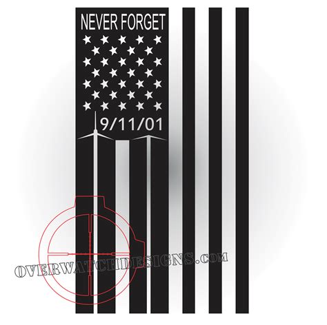 9/11 Memorial Flag Decal - Overwatch Designs