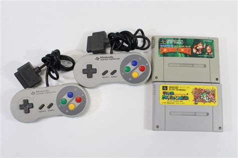 Nintendo Super Famicom Console Controller X 2 AC AV NTSC REGION FREE