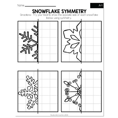 Winter Early Finishers 2nd Grade Art Snowflake Symmetry Worksheets Library