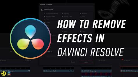 Davinci Resolve How To Remove Effects Youtube