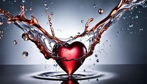 Premium Photo Heart Shaped Water Splash Png