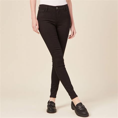 Jeans Marylin Skinny Push Up Denim Noir Femme Bonobo