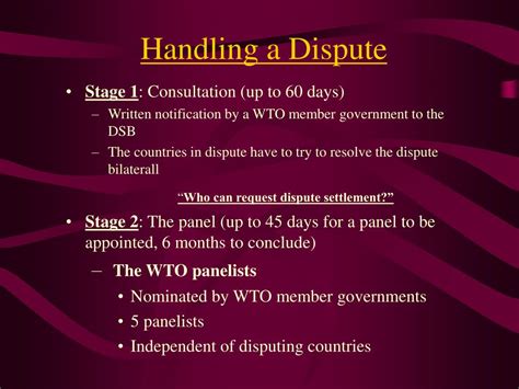 PPT - WTO Dispute Settlement PowerPoint Presentation, free download ...